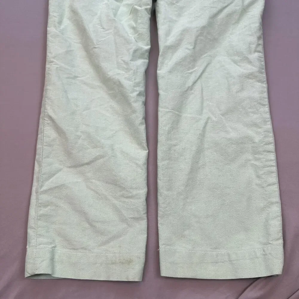 Polo Ralph Lauren Pants Mens 35x30 Green Slim Fit Casual Chino Cotton Stain Wear